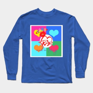 Colorful Hearts - XOXO - kiss and a hug Long Sleeve T-Shirt